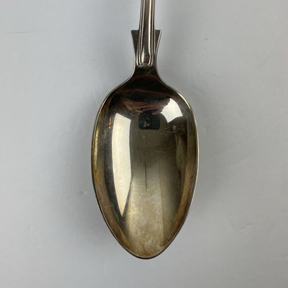 JB LTD Sheffield England Silver Plate Basting Large Oval Serving Spoon 13" Kings - Picture 3 of 8